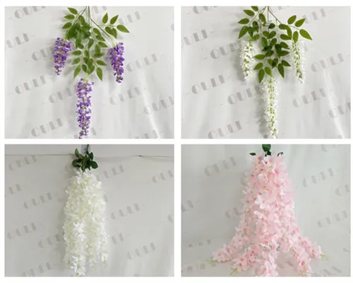 Каде да се купи вештачка wisteria (ефтина, рефус и опции за украси за свадби)