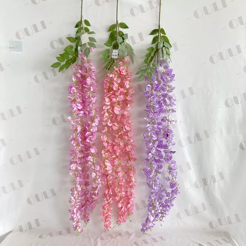 3 вилушки вештачки цвеќиња од wisteria