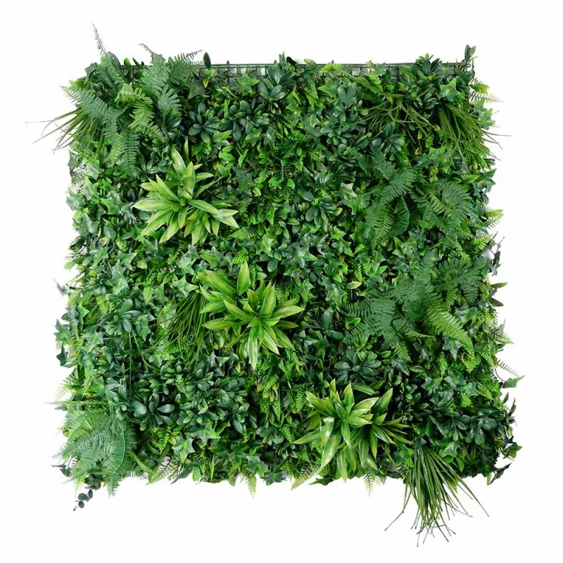 Mixed foliage artificial greenery panel for cafes